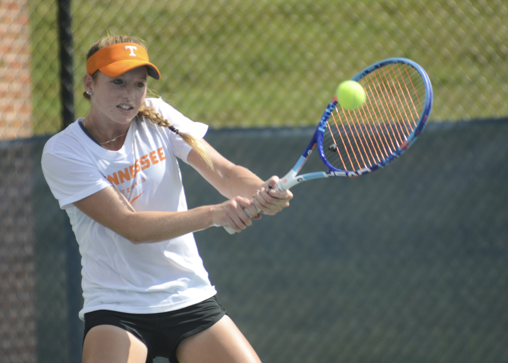 Sadie Hammond, of Belgrade, is one of several freshmen on the University of Tennessee tennis team who hope to make a big impact on the courts this season.