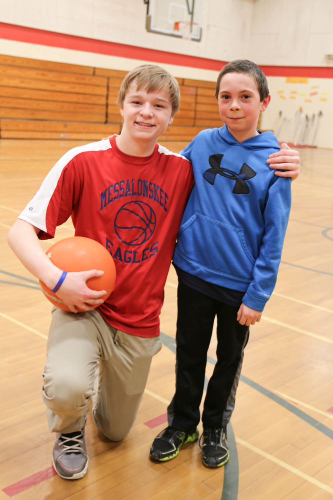 Colby Charette (brother of Cassidy Charette) and his “Little” Harrison, look forward to playing basketball, board games and spending one-on-one time together each week as part of Big Brothers Big Sisters of Mid-Maine’s mentoring program.