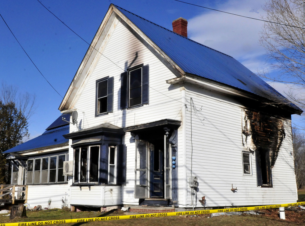 A house on Gordon Hill Road in Thorndike was destroyed by fire early Sunday morning, but no one in the family of three who lived there was injured.