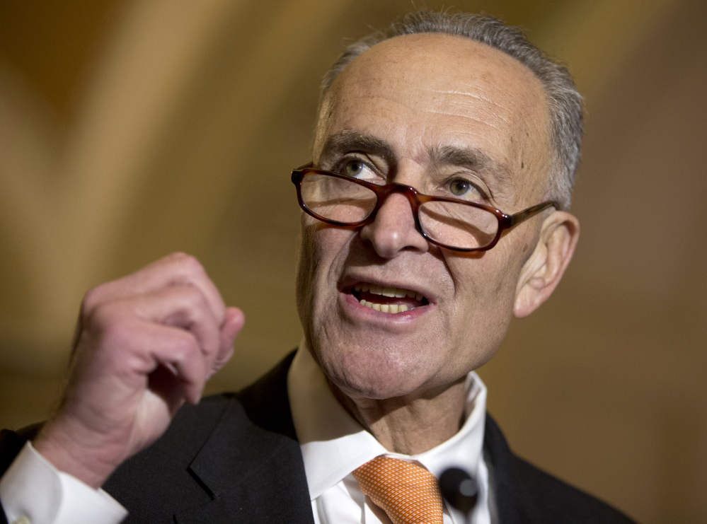 Sen. Charles Schumer, D-N.Y., wants to require the Federal Aviation Administration to institute minimum seat-size rules for airlines, which he says now force passengers to sit on planes “like sardines.”