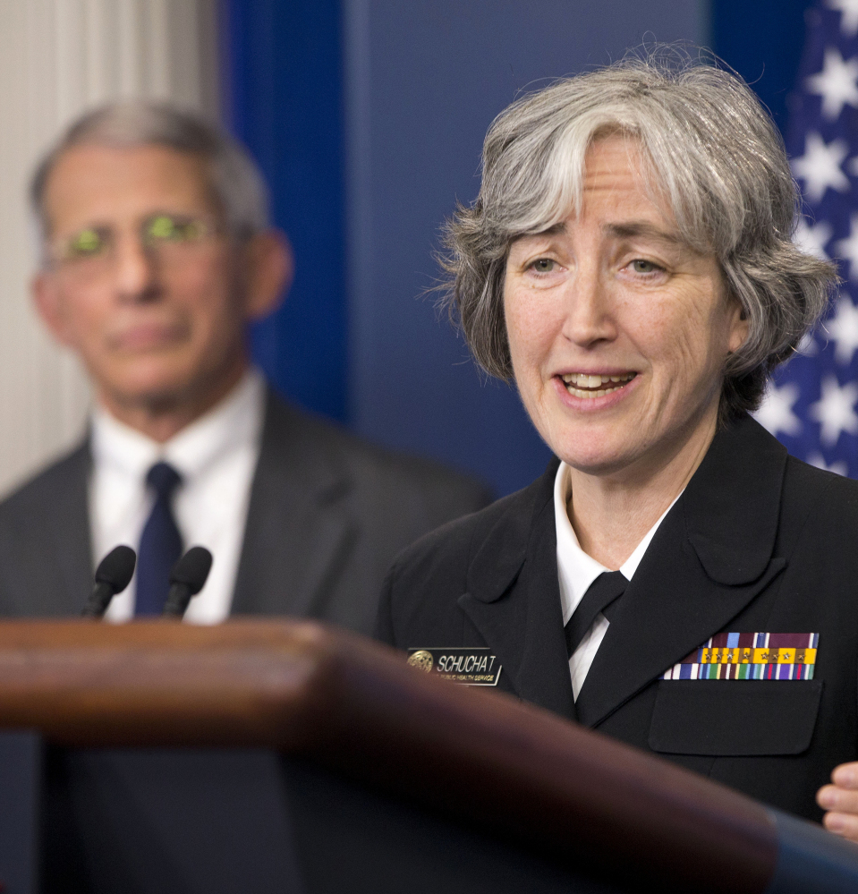 Dr. Anne Schuchat, principal deputy director of the Centers for Disease Control and Prevention, speaks to the media about the Zika virus during the daily briefing in the Brady Press Briefing Room of the White House in Washington on Monday.