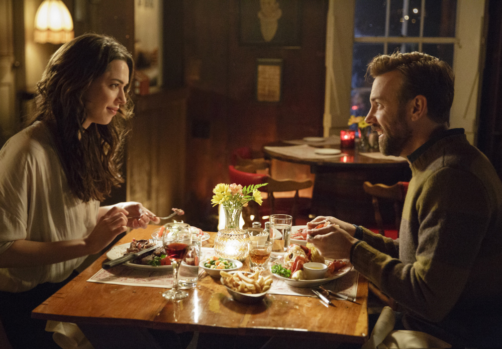 Rebecca Hall and Jason Sudeikis in “Tumbledown,” which opens nationally Friday.