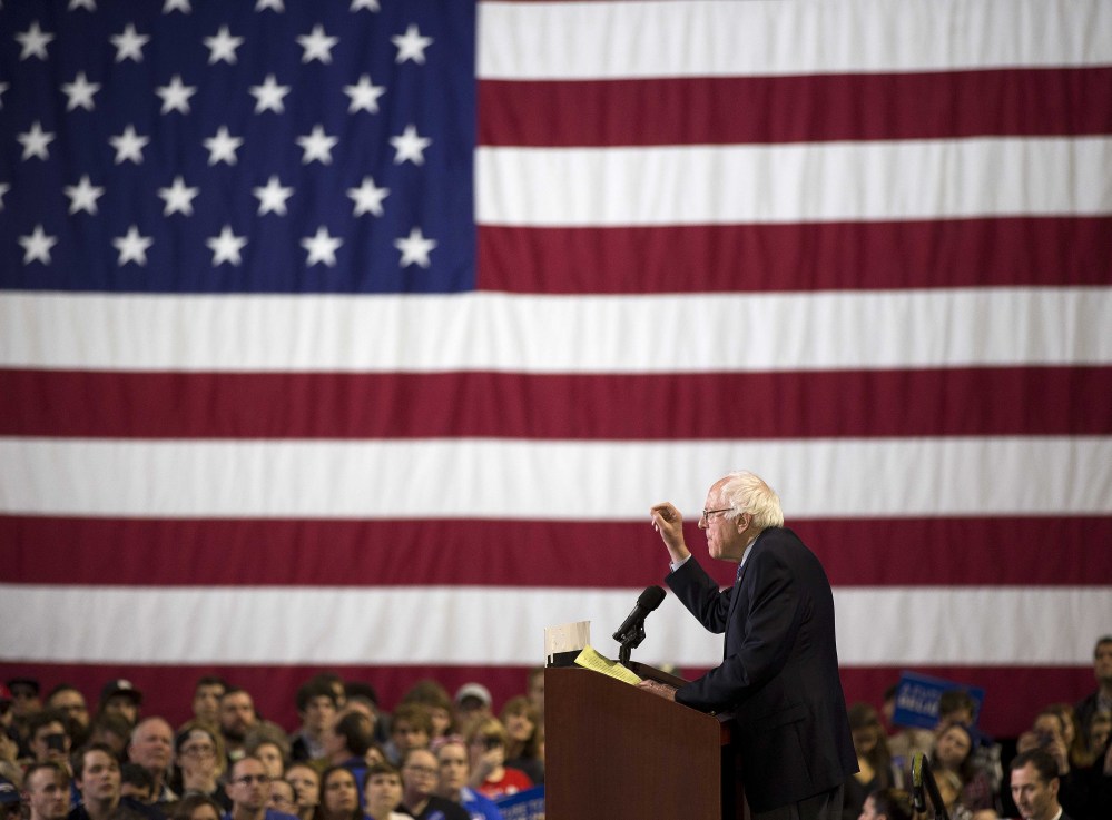 Democratic presidential candidate Sen. Bernie Sanders, I-Vt., speaks during a rally Sunday in Greenville, S.C. He has inspired some new voters, but turnout was down in the early primary states.