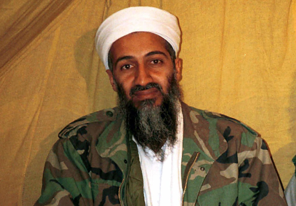 This undated file photo shows al-Qaida leader Osama bin Laden in Afghanistan. U.S. intelligence agencies have released more than 100 documents and other materials that were seized in the May 2011 raid that killed bin Laden.