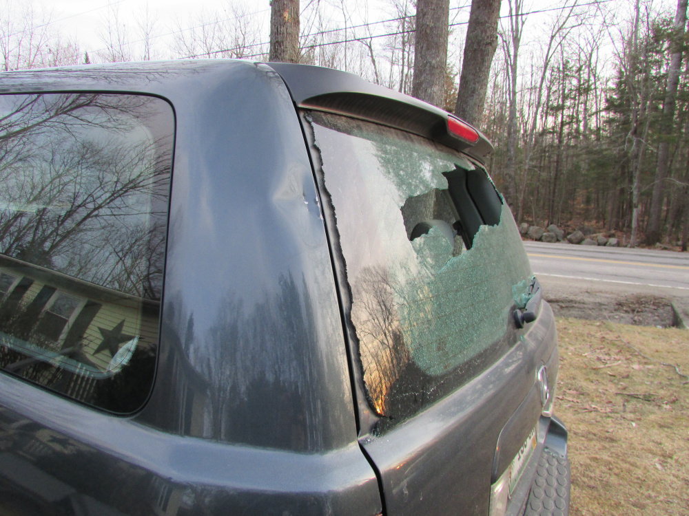 An example of the damage caused over the weekend by teenage vandals, according to police.