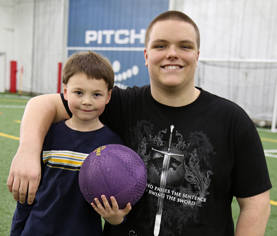 “Little Brother” Gage Hopkins and his “Big Brother” and high school mentor Sam Bailey were recognized as Big Brothers Big Sisters of Mid-Maine’s 2016 School-Based Match of the Year. Sam and Gage meet weekly during the school year as part of the weekly mentoring program at Nobleboro Central School.