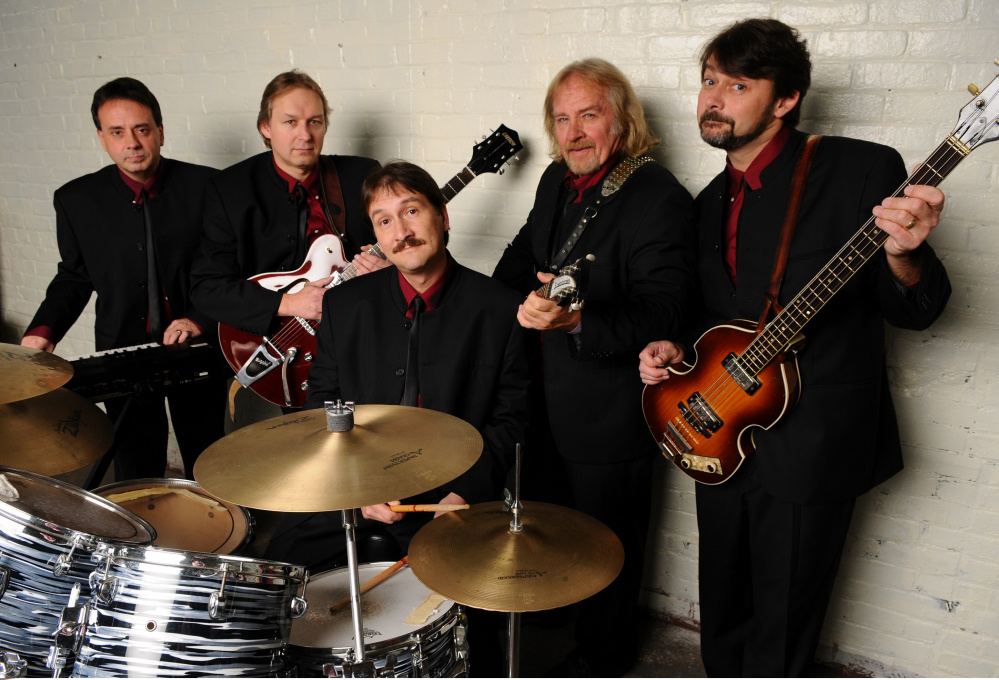 Beatles For Sale, from left, are Dan Kirouac, Steve  Caisse, Mike “Mingo” Christian, Dennis Cummins and Joe Budroe.