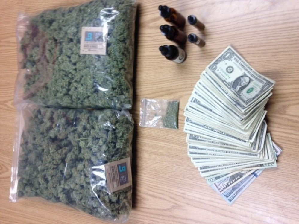Augusta police confiscated more than 3 pounds of marijuana and $420 in cash Wednesday during a drug trafficking investigation.