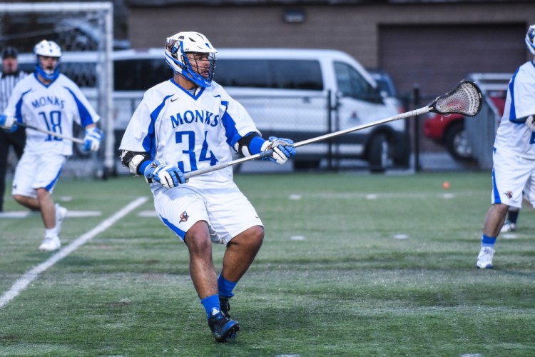 Eddie Donnell, a Gardiner graduate, has emerged as a force for the St. Joseph’s College men’s lacrosse team. Donnell, a defender and co-captain, is relatively new to the sport, having picked it up his sophomore year in college.