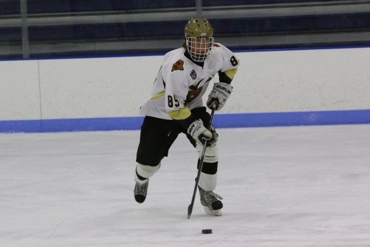 Dylan Burton, of Messalonskee, is skating for the Maine Moose 18U team that will compete in a national tournament next week in New York.