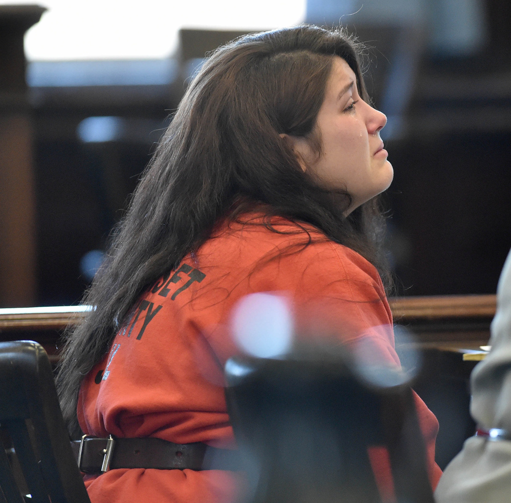 Kayla Stewart, seen in court in February, will be arraigned Tuesday in Somerset County Superior Court on charges she killed her newborn son.