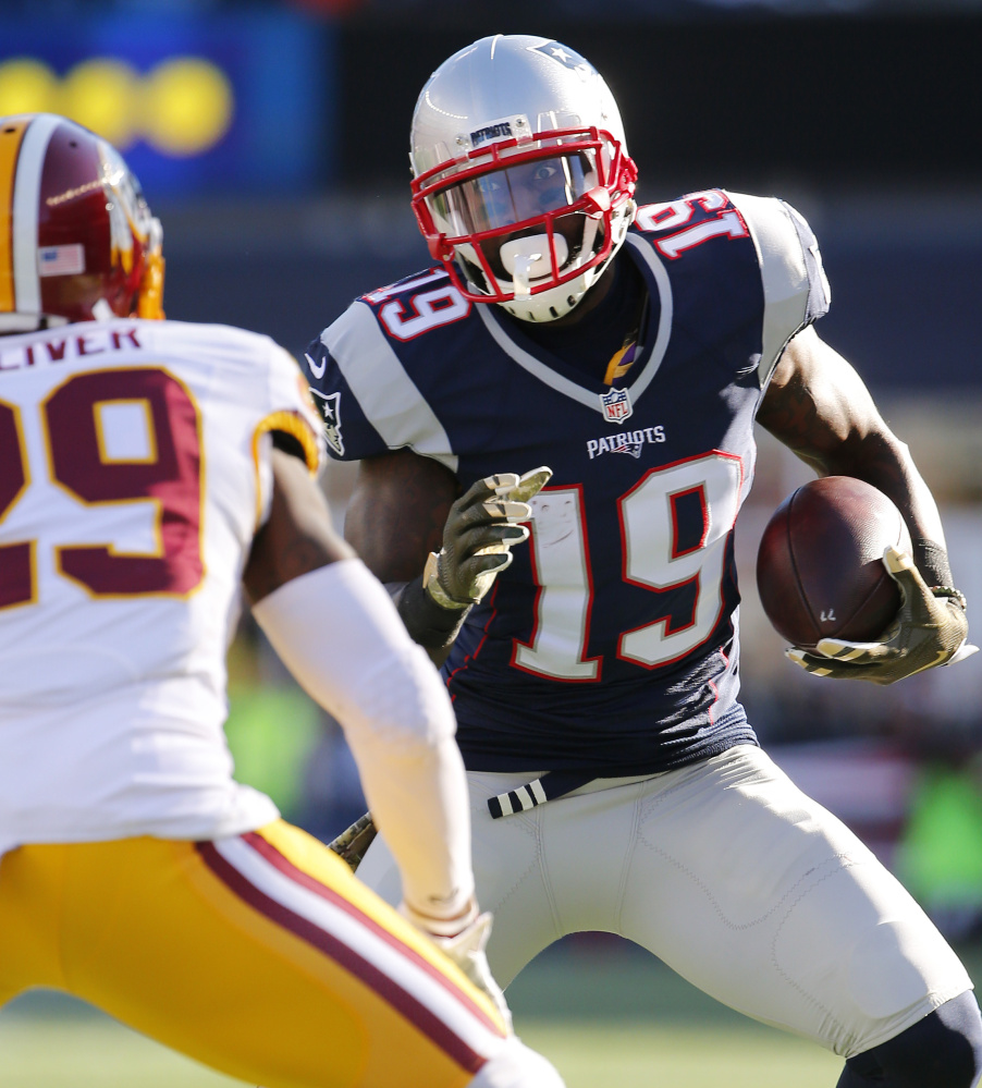 Wide receiver Brandon LaFell, an effective threat for New England in 2014 who was hampered by a foot injury last season, was cut Wednesday with tight end Scott Chandler. The cuts save the Patriots more than $5 million in cap space.