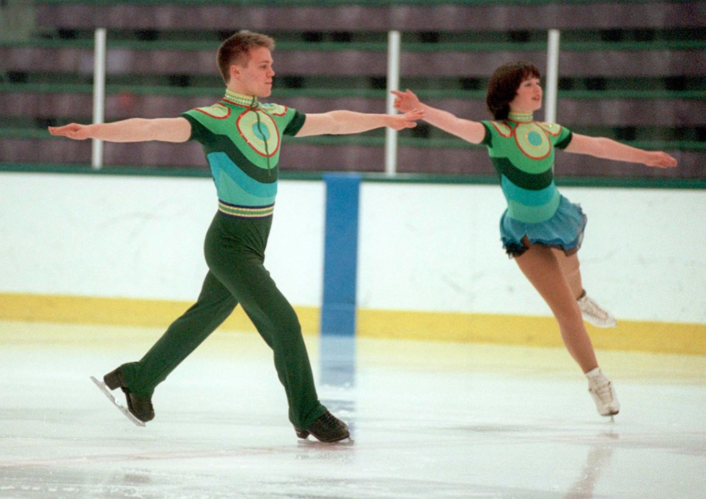 Noah Abrahams and Alexa Ainsworth practice in February of 2000 for the National Figure Skating competition. Ainsworth's experience as a figure skater helped her get a job six years later as an intern covering the Winter Olympics in Turin, Italy.
Press Herald file photo/John Ewing