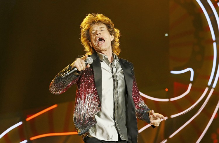 Rolling Stones frontman Mick Jagger performs during the band's  "Latin America Ole Tour" in Santiago, Chile, on Feb. 5, 2016.