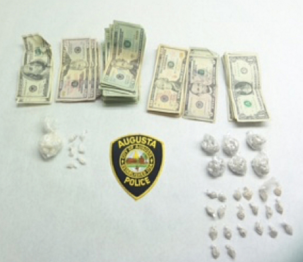 Augusta police confiscated heroin, crack cocaine and cash from a New York City man's vehicle Thursday, police said.