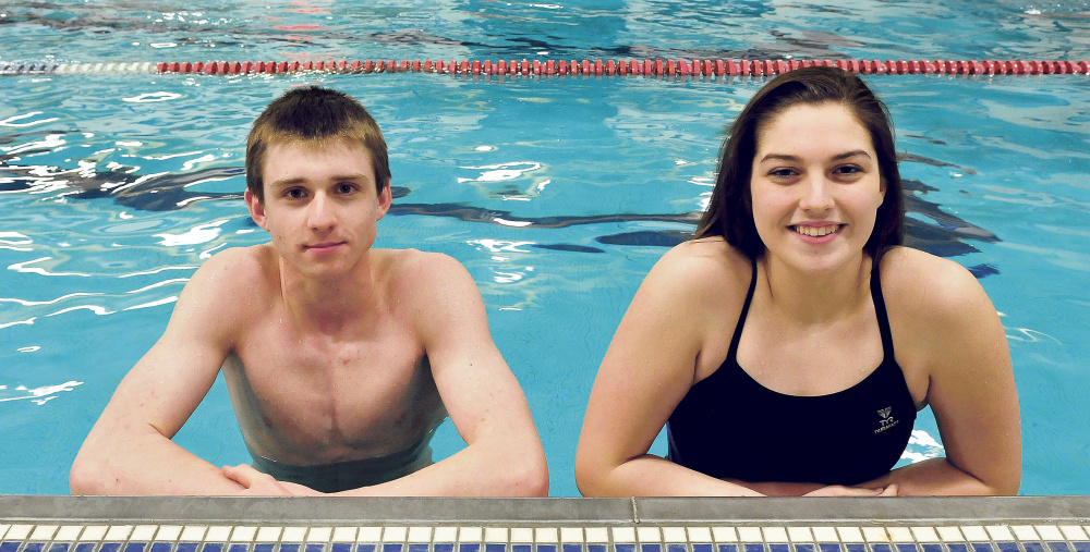 Messalonskee High School swimmers Ben Thibert and Kenzie Burton are the Morning Sentinel Boys and Girls Swimmers of the Year.