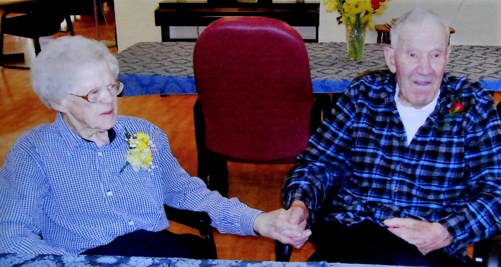 A 2014 photograph of Virginia and Beecher Ladd, who were married for 77 years.