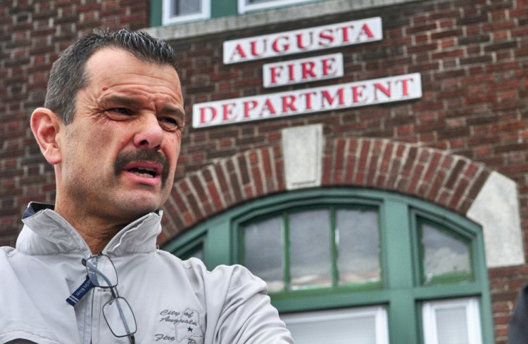 Augusta Fire Chief Roger Audette talks about the Hartford fire station during an interview on Friday in Augusta. The 96-year-old station on top of Rines Hill above downtown Augusta needs some repairs.