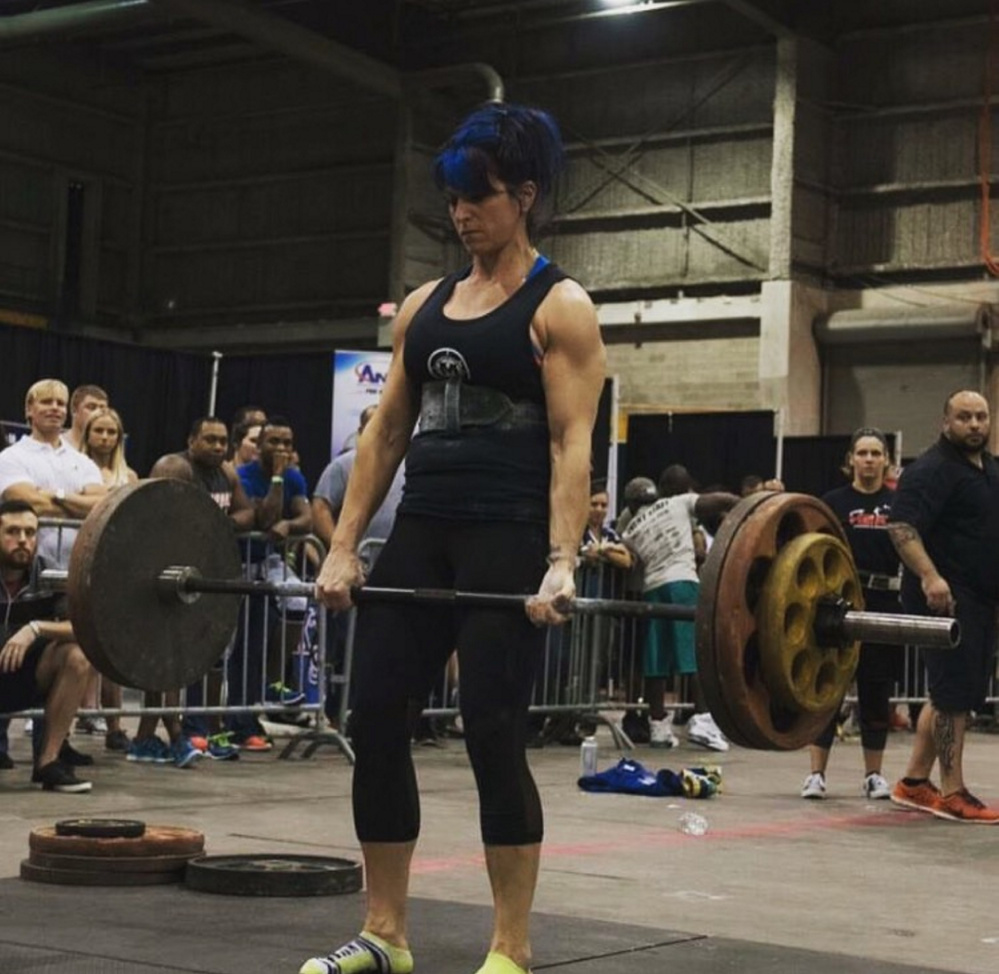 Gina LoMonaco, 38, of Augusta, competes in a strength camp challenge in Tampa, Florida, last November. LoMonaco is one of at least 28 women who will compete in the ninth annual Central Maine Strongman on Saturday at the Augusta Armory.