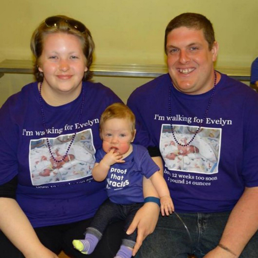 This year's Augusta Ambassador Family for the March of Dimes annual March for Babies on May 1 from left is Brooke, Evelyn and Scott Adams.