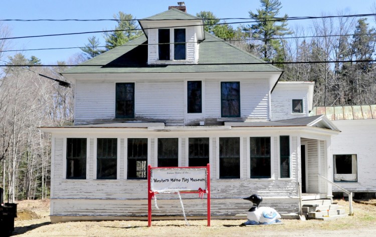 The Western Maine Play Museum is under construction on Main Street in Wilton on Wednesday.