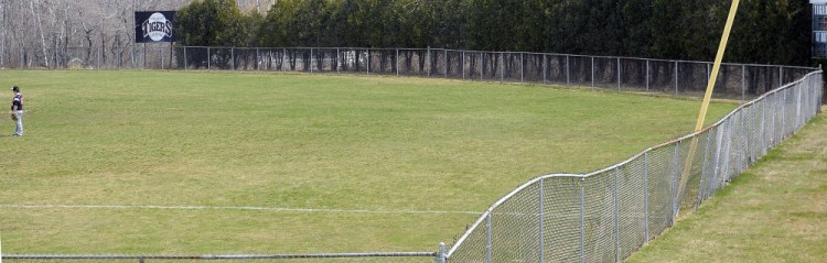 The Gardiner Area High School baseball field is a bit deeper down the lines than straight-away center.