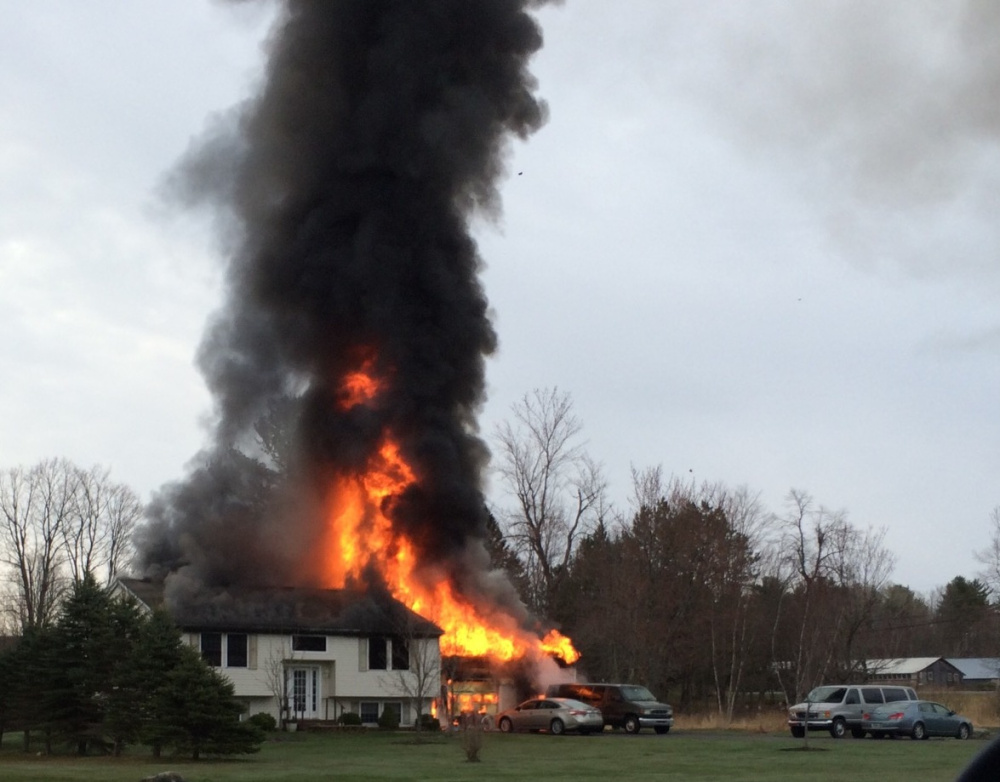 Firefighters from several area departments responded on Friday to a house fire at 3 Bradley Lane in Vassalboro.
