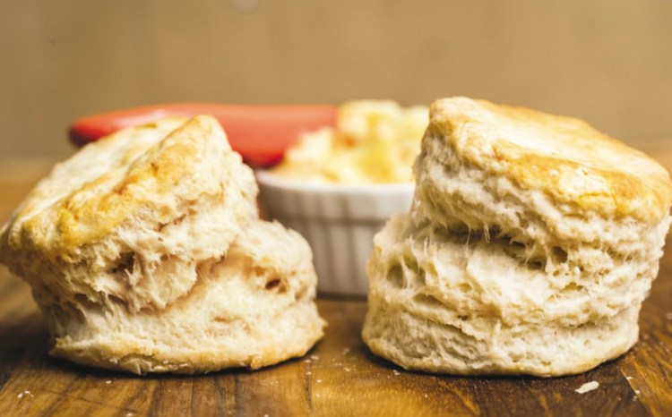 Buttermilk biscuits with double ginger sauce are a treat – but you can skip some of the ginger if you're not a fan.