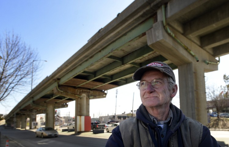 Roy Ordway, 59, was driving his pickup Monday below the Route 1 viaduct in Bath when an SUV plunged off the bridge and landed in his truck bed. "If I'd been a few seconds slower or a few seconds faster, the outcome could have been quite different," he said Tuesday.