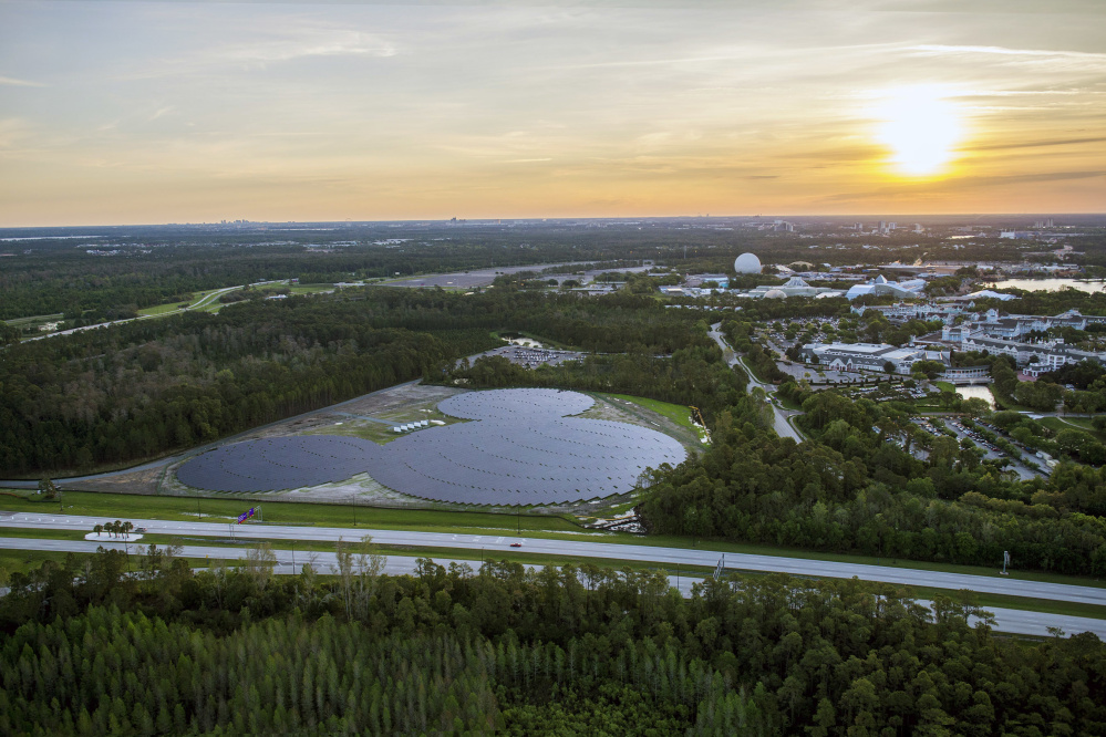 Disney's Mickey Mouse-shaped solar facility in Lake Buena Vista, Fla., is located on 22 acres near the Epcot theme park.