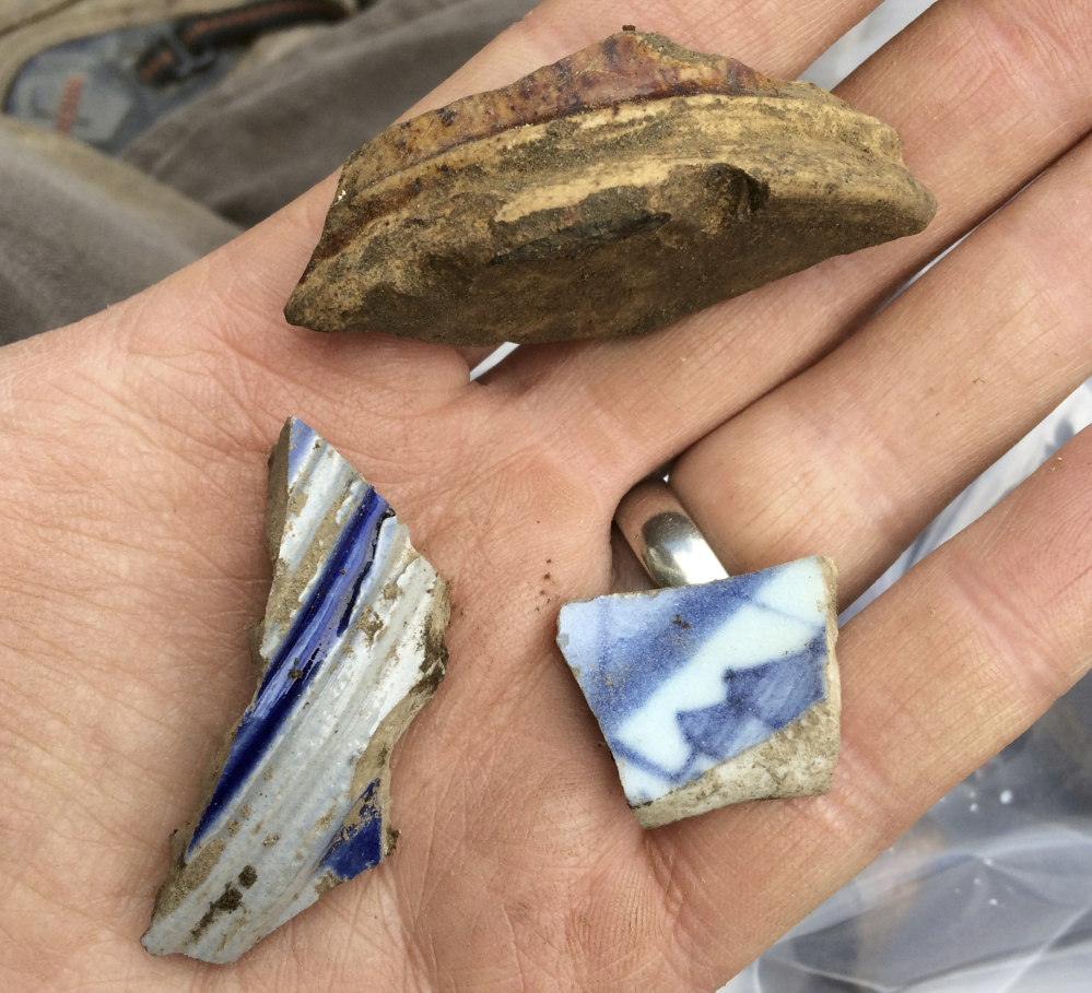 Artifacts recovered from the dig include kitchenware and ceramics, and even a stone that may date to Native American tribes in the area.