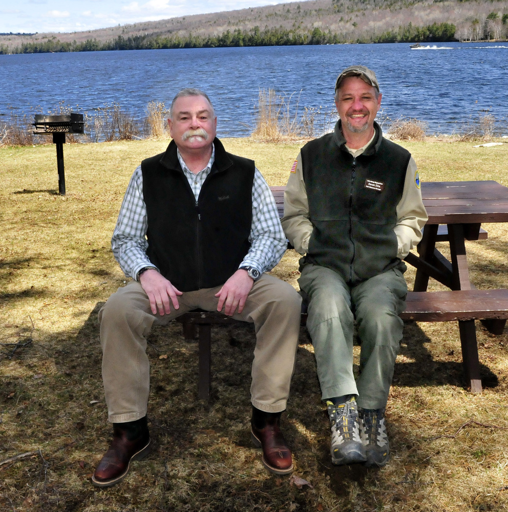 Bob McGorty, left, is the new director of Lake George Regional Park in Skowhegan. Derek Ellis is the park resource manager.