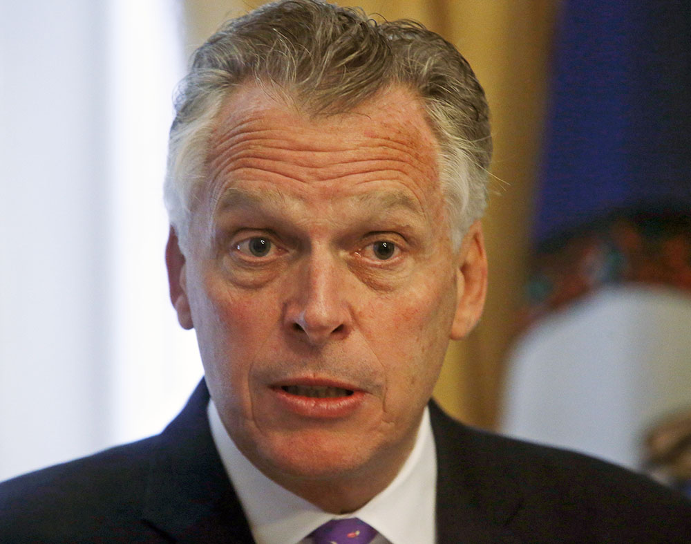Virginia Gov. Terry McAuliffe has made the restoration of rights of former convicts a priority of his administration.  Bob Brown/Richmond Times-Dispatch via AP
