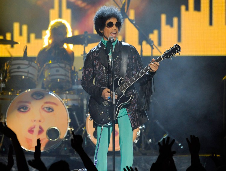 Prince performs at the 2013 Billboard Music Awards at the MGM Grand Garden Arena in Las Vegas. 
