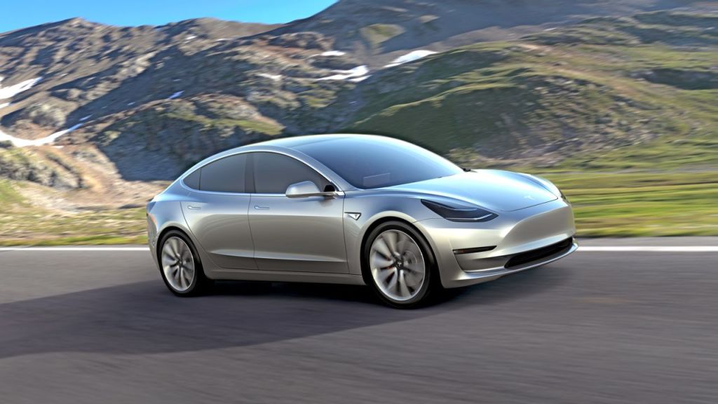 The Model 3, about half the cost of Tesla's previous models, starts at $35,000 – before federal and state government incentives. Tesla Motors via AP