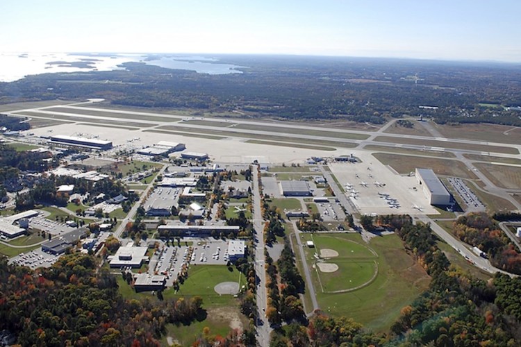 This 2011 aerial photo shows the former Brunswick Naval Air Station. 