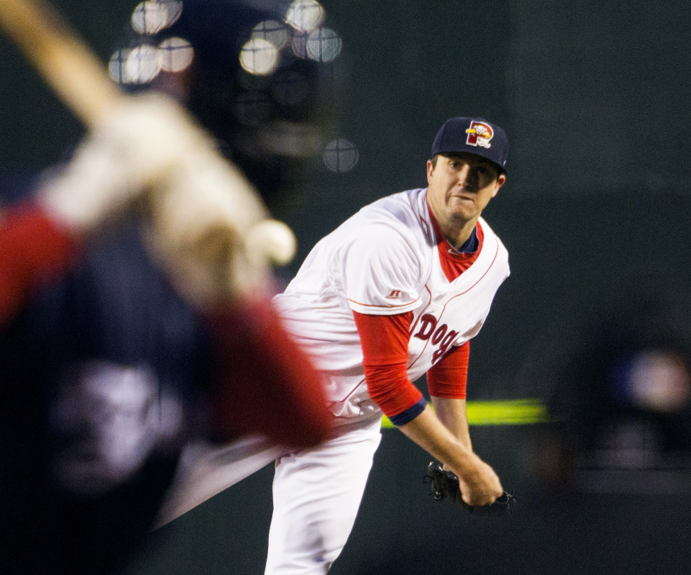Red Sox reliever Carson Smith throws a pitch during a rehab outing with the Portland Sea Dogs recently. The Red Sox activated Smith from the disabled list Tuesday.