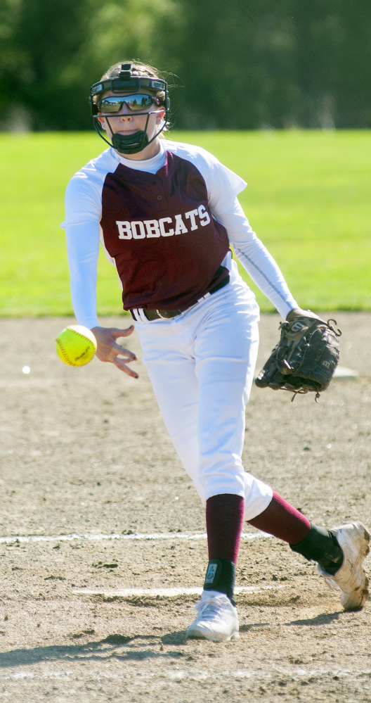 Richmond pitcher Meranda Martin delivers during a game against Sacopee on Friday in Richmond.