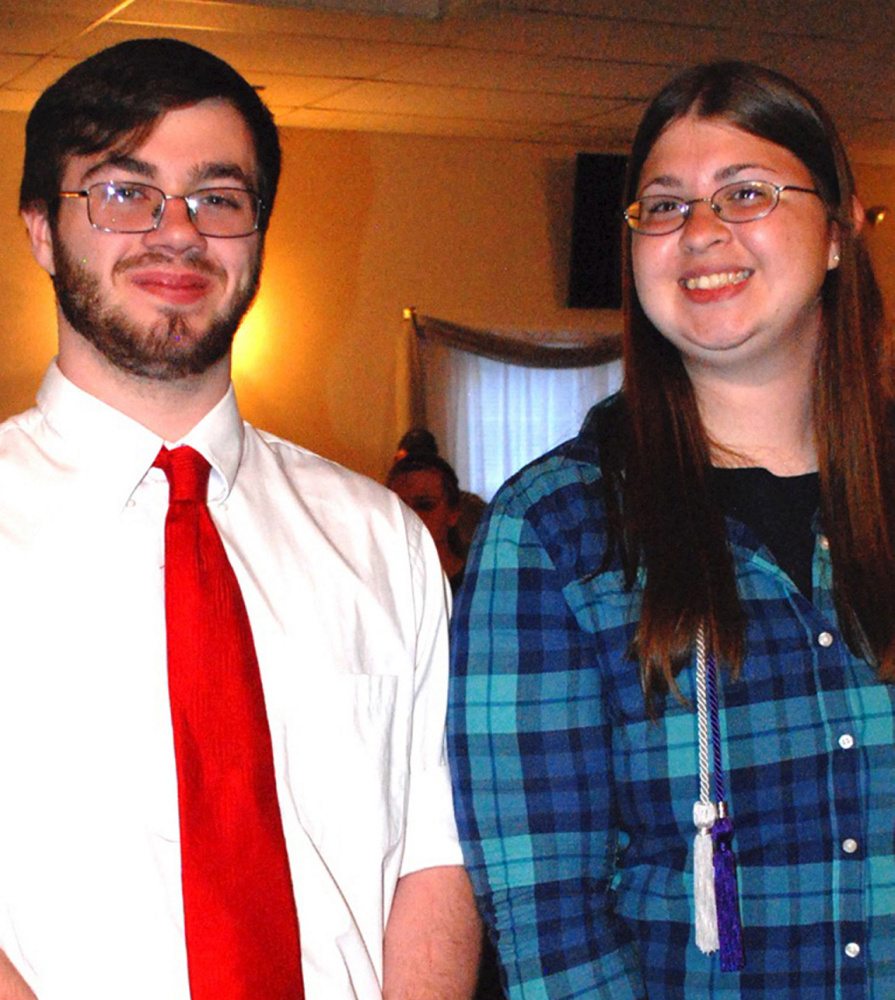 Christopher Audet and Megan Cousins from the Information Technology program. They also attend Lawrence High School.