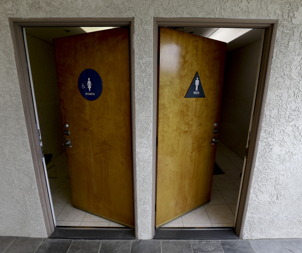 The California Assembly passed a bill Monday that would make single-person restrooms like these gender neutral in an effort to help transgender people.