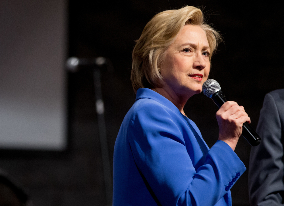 Democratic presidential candidate Hillary Clinton speaks at St. Stephen Baptist Church during a campaign stop in Louisville on Sunday.