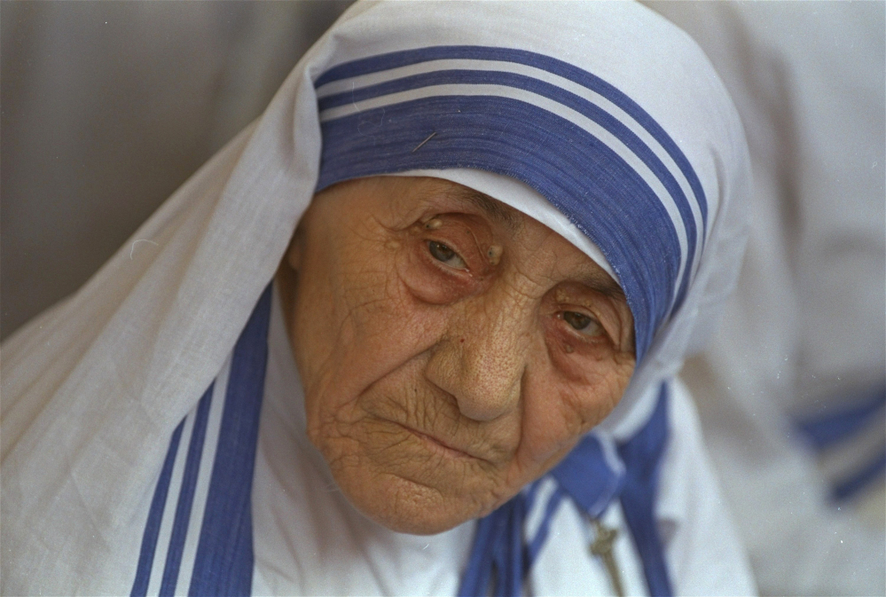 Mother Teresa, head of Missionaries of Charity, in a 1993 photo taken in New Delhi, India. A collection of previously unreleased writings by Mother Teresa is coming out in August 2016, weeks before the late Nobel Peace Prize winner is to be canonized.