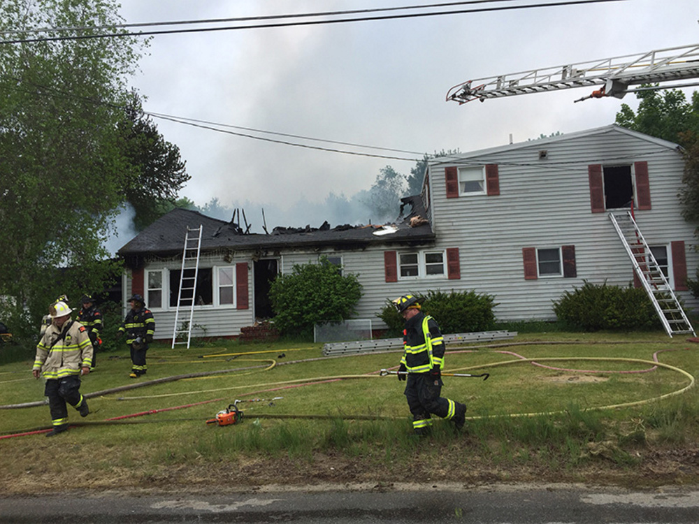 Firefighters responded to a Friday morning blaze on Plummer Road in Gorham.