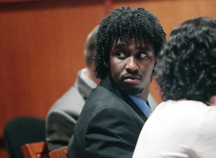 Abdirahman Haji-Hassan, 25, of Portland, shown in court in 2014, was found guilty of murder Monday in the shooting death of 23-year-old Richard Lobor in Portland.