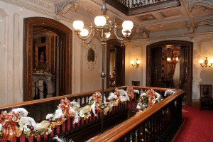 Photo by Melanie Sochan Dec. 8, 2015 Victoria Mansion in Portland is decked out in holiday decorations for the 32nd Annual Christmas at Victoria Mansion. Pictured is the stair hall (second floor) which was decorated by Danny R. Hatt, Don Chouinard and Marcedas Hatt.