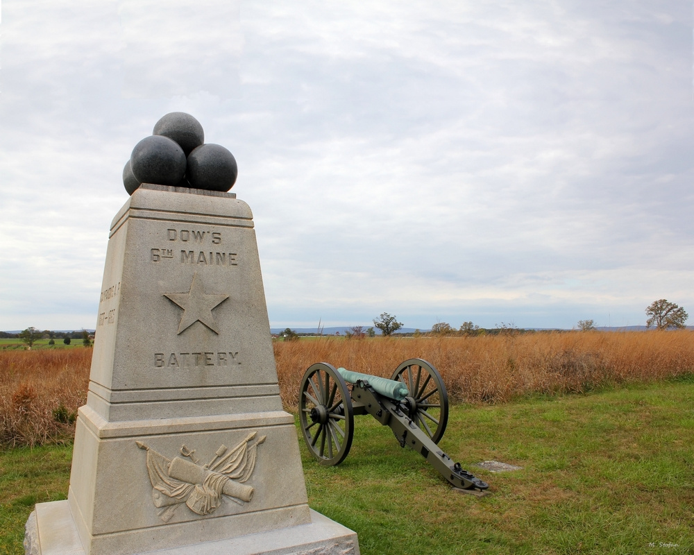 6th battery of maine civil war monument at gettysburg