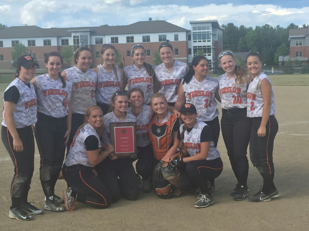 The Winslow High School softball team defeated Oceanside High School 14-10 to win the Kennebec Valley Athletic Conference Class B title Saturday at Thomas College in Waterville.
