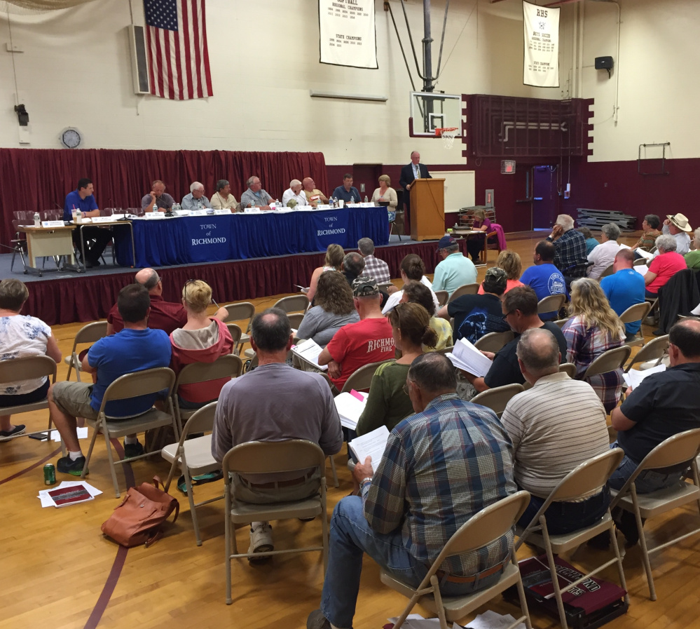 Nearly 75 Richmond residents turned out Tuesday at the gymnasium at Richmond High School to vote on the town's spending plan for the upcoming fiscal year. Election of candidates for town offices will take place June 14.