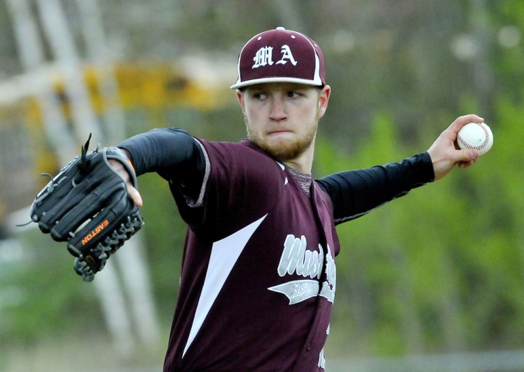 Monmouth senior Nick Sanborn helps anchor a deep rotation that has th Mustangs in the hunt for a Class C state title this season.