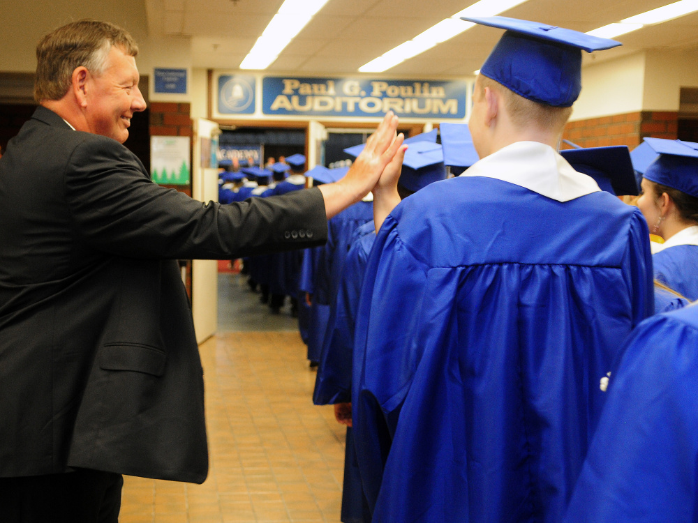 Erskine Academy alumnus tells graduates to remember school’s core values
